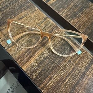 Stylish Tiffany and Co Tan Cat-Eye Glasses